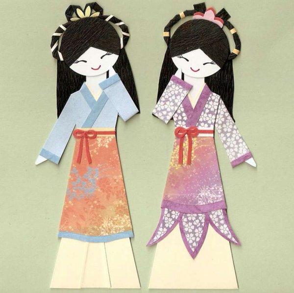 Японские куклы из ткани