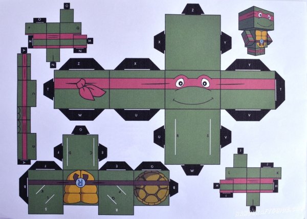 Papercraft схемы Черепашки ниндзя