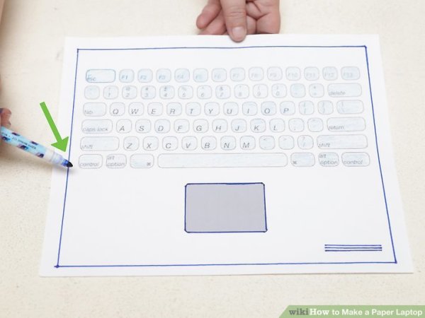 Бумажный ноутбук для детей