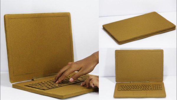 Ноутбук поделка из картона