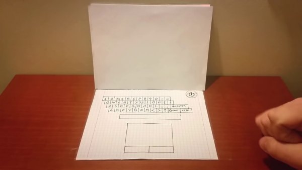 Макет ноутбука из бумаги