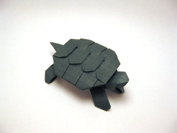 Оригами черепаха из бумаги