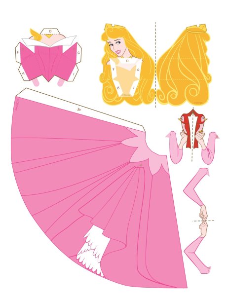 Бумажные куклы принцессы Диснея Аврора