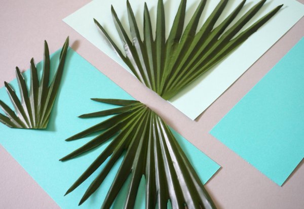 Листья пальмы из бумаги