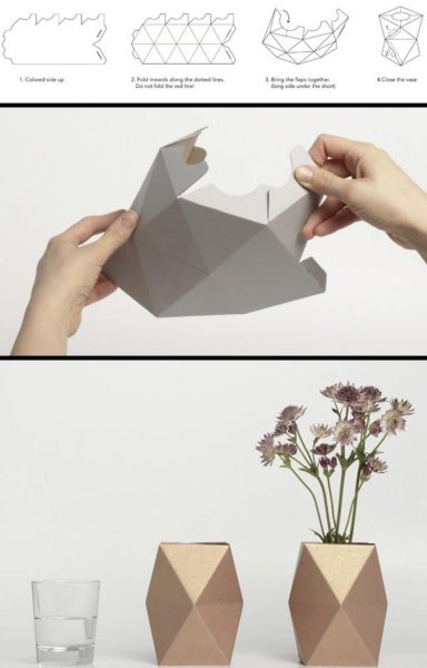 Вазочка для бумажных цветов