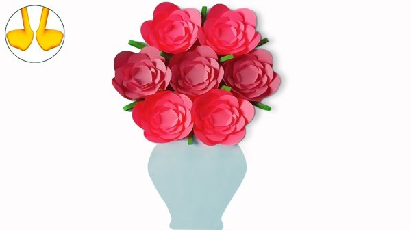 Аппликация ваза с цветами