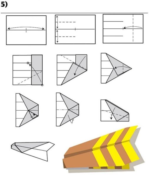 Как сделать самолёт из бумаги а4 пошаговая