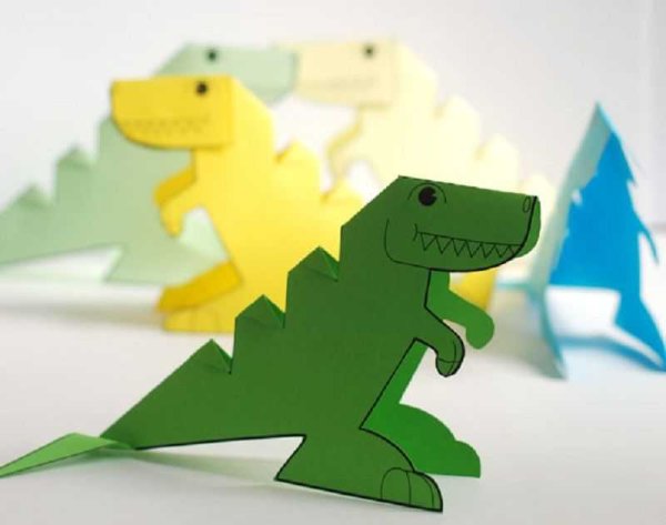 Динозавр из бумаги