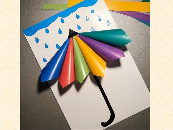 Поделка зонтик из бумаги