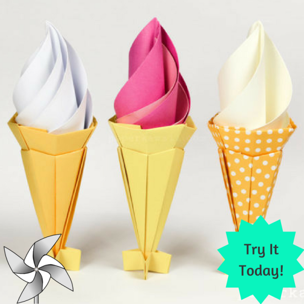 Оригами мороженое