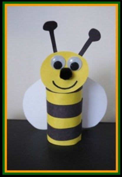 Пчелка поделка из бумаги для детей