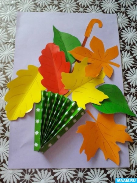 Осенний букет из цветной бумаги
