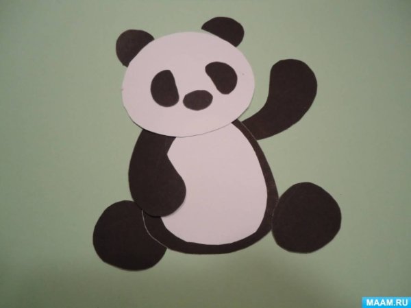 Поделки панда из цветной бумаги