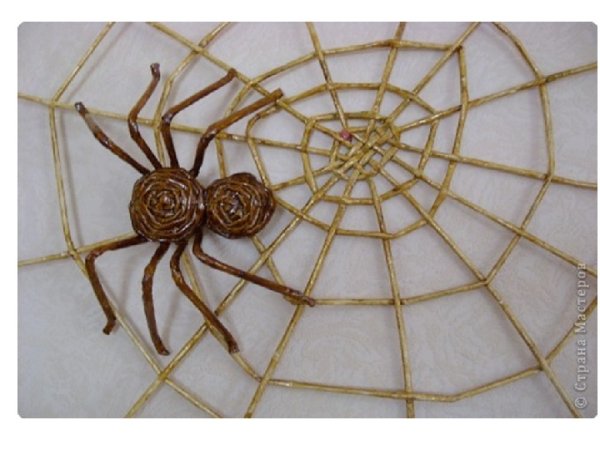 Поделка паук на паутине