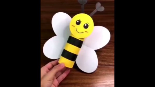 Пчелка из бумаги