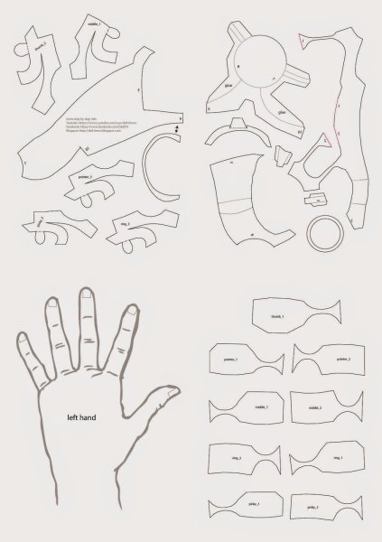 Поделки перчатка из бумаги