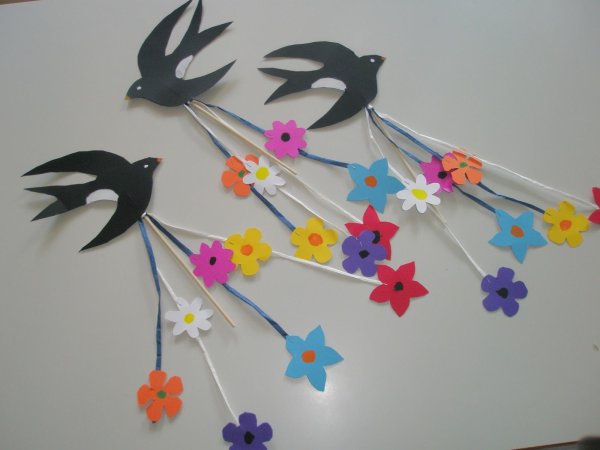 Весенние птицы для украшения группы в детском саду