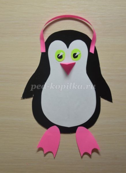 Поделки пингвин из цветной бумаги