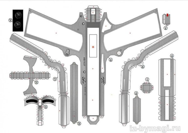 Пистолет из бумаги