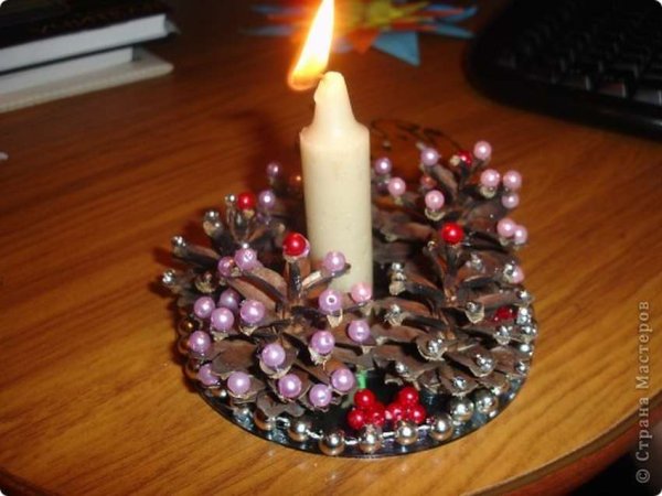 Новогодняя свеча своими руками для детей