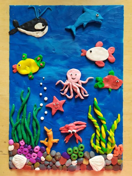 Пластилинография для дошкольников Морское царство