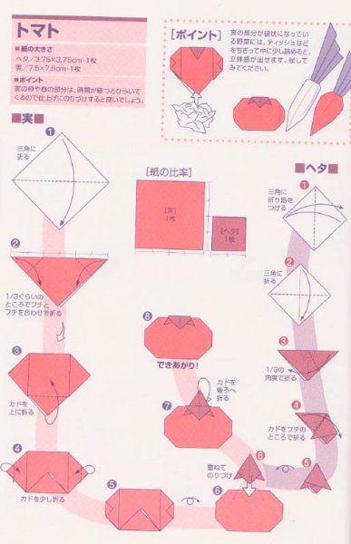 Оригами овощи и фрукты для дошкольников