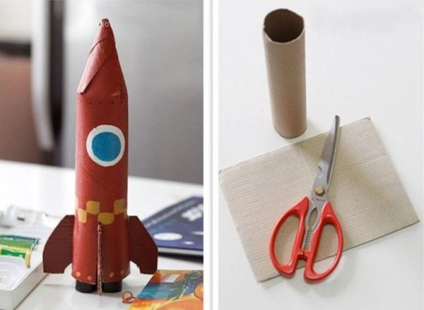 Ракета из бумаги для детей