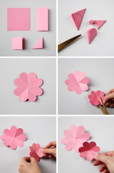 Поделки простые цветы из бумаги
