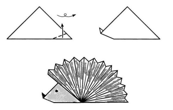 Оригами Ежик