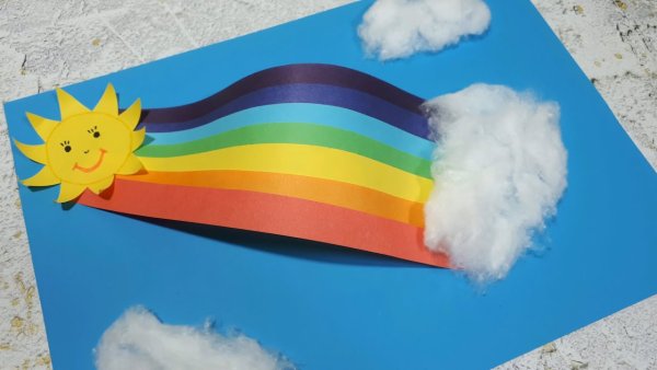 Поделки радуга из цветной бумаги