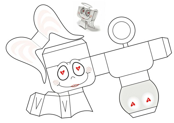 Поделки робота объемные из бумаги