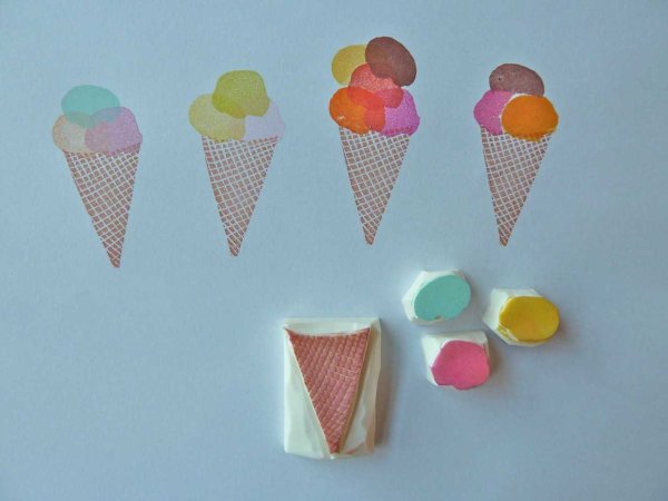 Мороженое рожок из бумаги