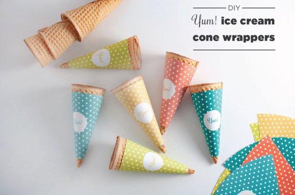 Бумажные конусы для мороженого