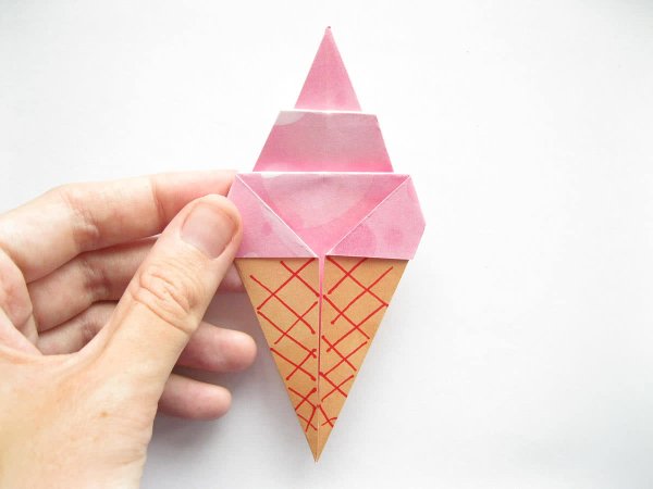 Поделка рожок мороженого из бумаги