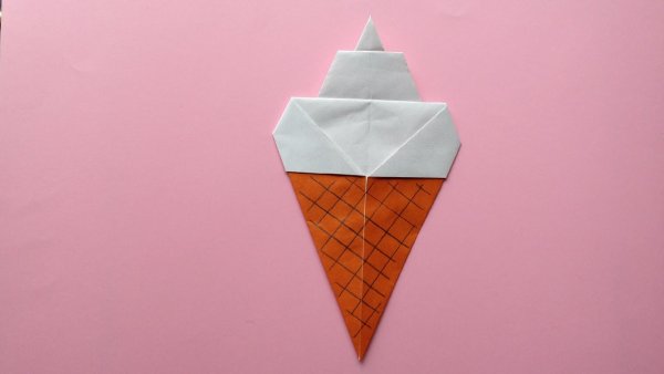 Мороженое рожок из бумаги