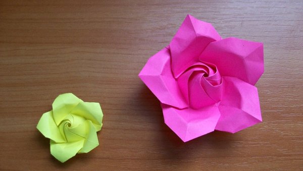 Цветочек из бумаги без клея