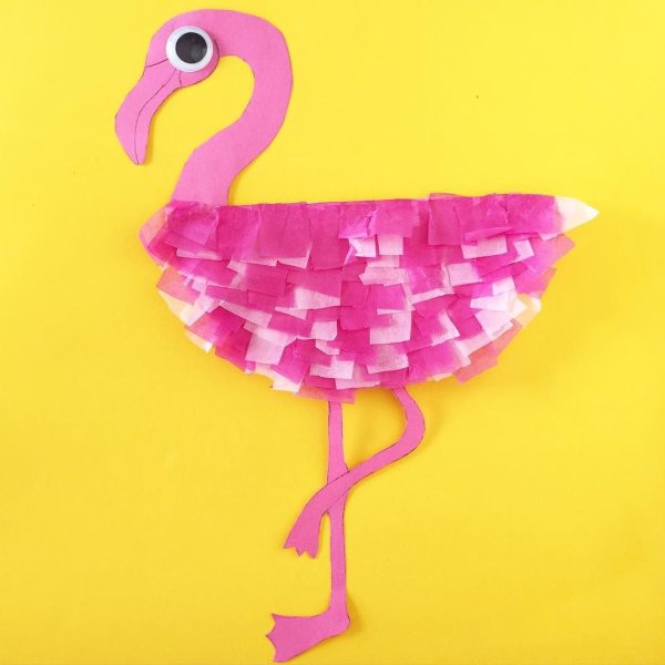 Фламинго поделка из бумаги