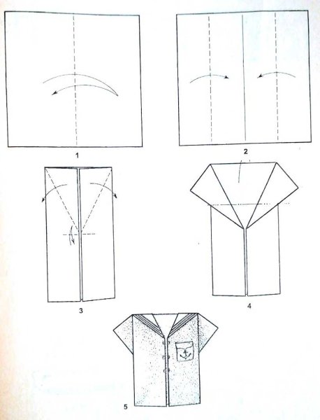 Открытка рубашка с галстуком