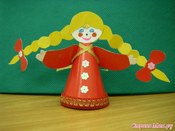 Кукла из бумажного конуса