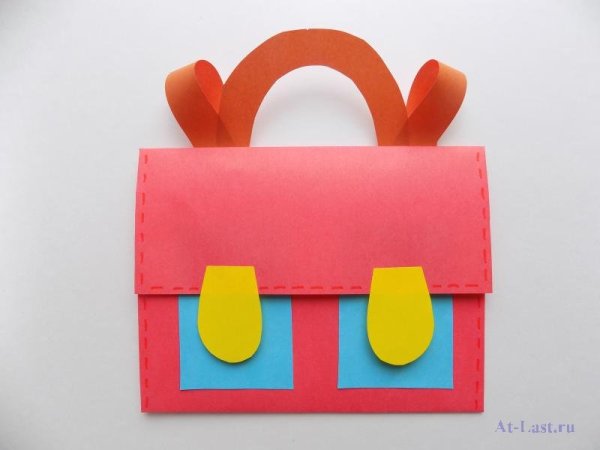 Поделки рюкзак из цветной бумаги