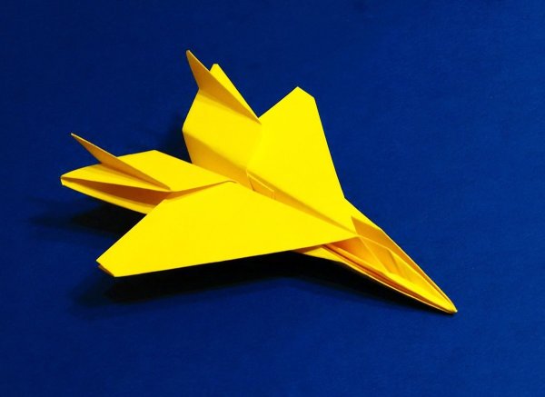 Оригами самолет f15