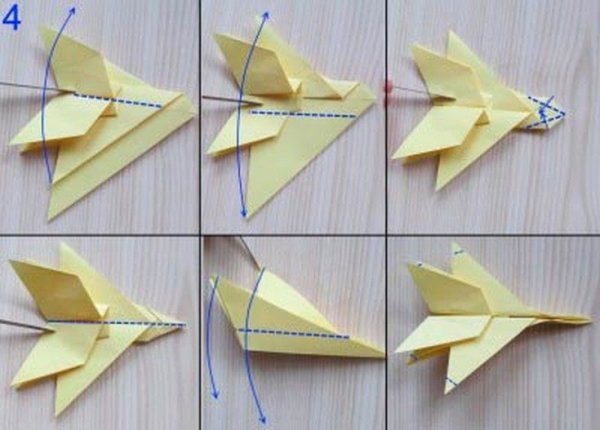 Оригами самолет ф15