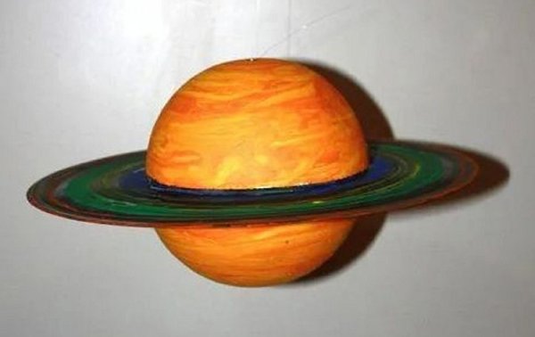 Планета Сатурн из пластилина