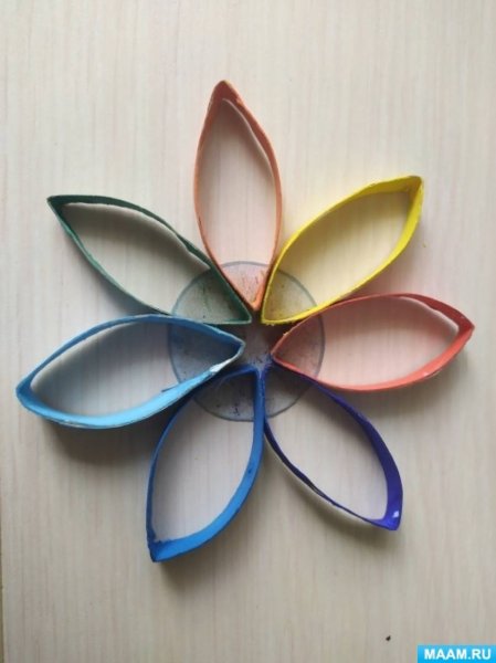 Поделка Цветик семицветик из цветной бумаги