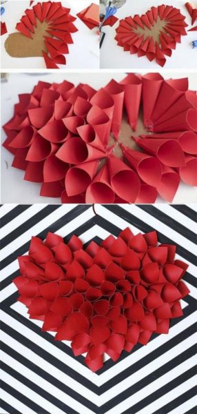 Оригами сердечко объемное