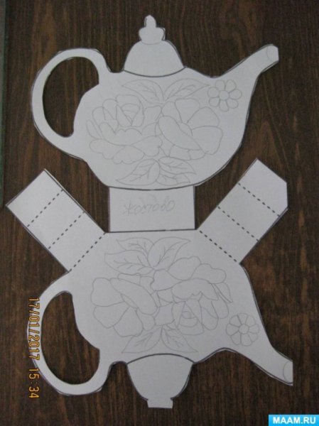 Декоративный бумажный чайник