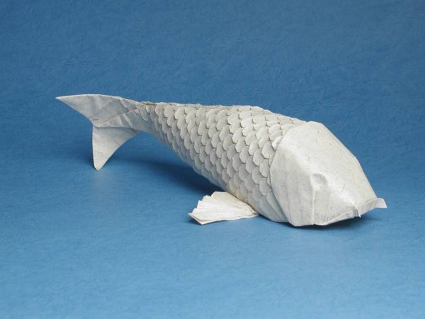 Рыба из бумаги объемная