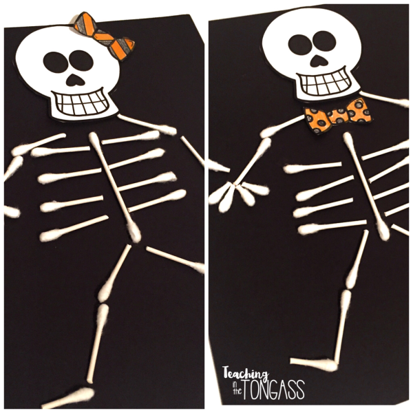 Бумажные скелетики на Хэллоуин