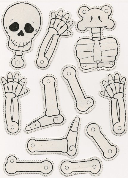 Поделки скелет из бумаги