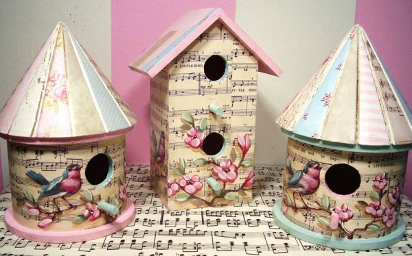 Картонный домик для птиц